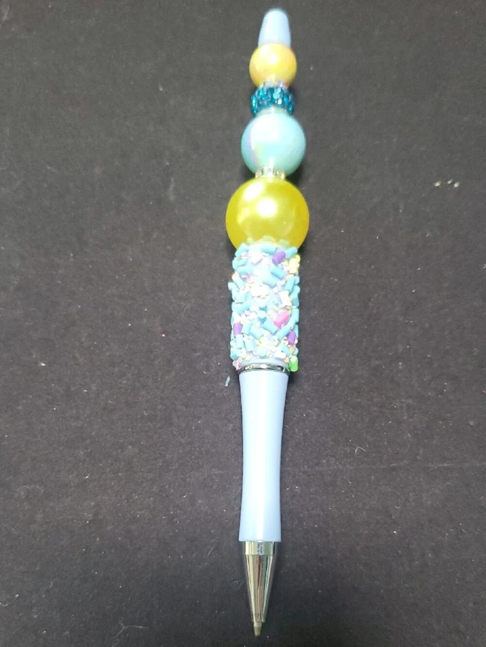Decorative Beaded Pen - Blue and Purple REASONABLE OFFER ACCEPTED